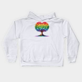 Tree Shaped Hearts Kids Hoodie